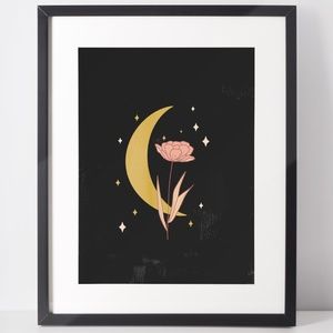 Wall Art Boho Night Sky Print Illustration Unframed